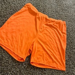 Orange biker shorts